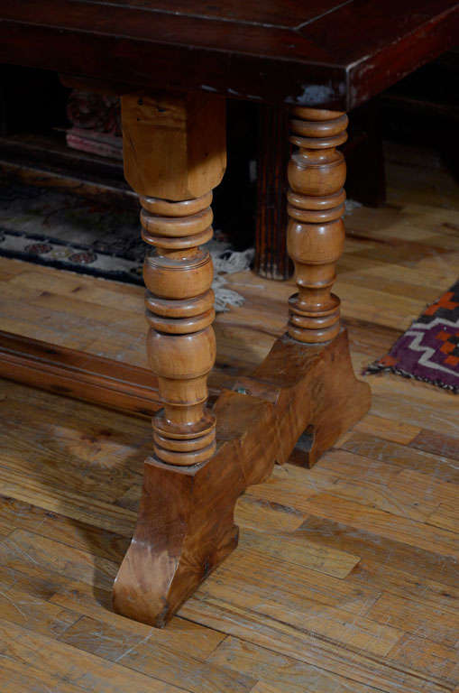 Rosewood Framed Dining Table w/ Ironwood Leg Frame 5