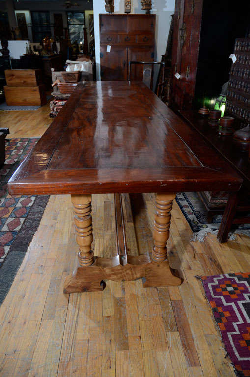 Philippine Rosewood Framed Dining Table w/ Ironwood Leg Frame