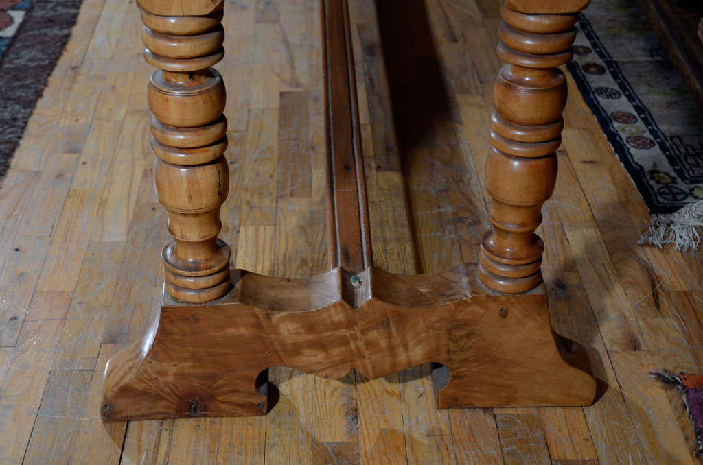 Rosewood Framed Dining Table w/ Ironwood Leg Frame In Excellent Condition In New York, NY