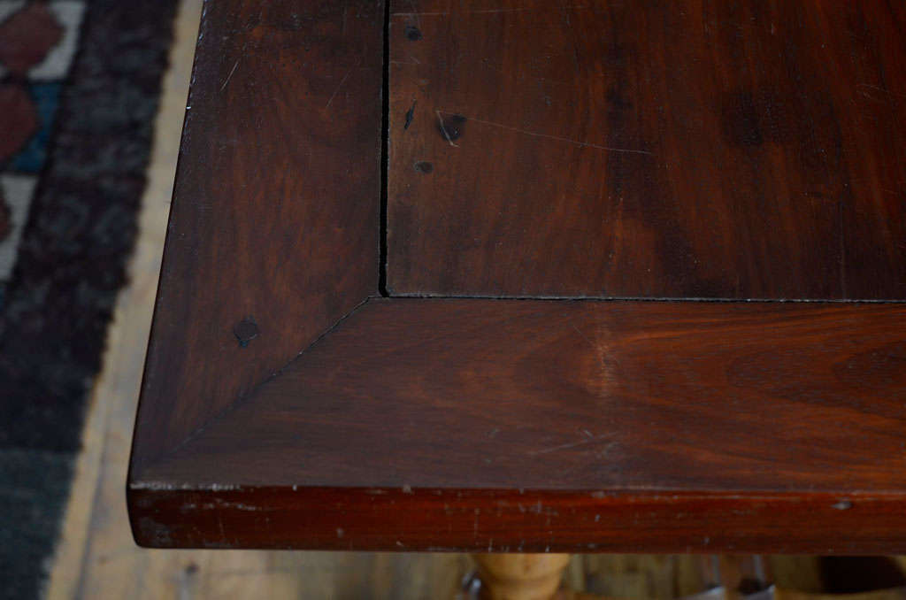 Rosewood Framed Dining Table w/ Ironwood Leg Frame 2