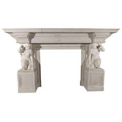 English Classical Style Stone mantel