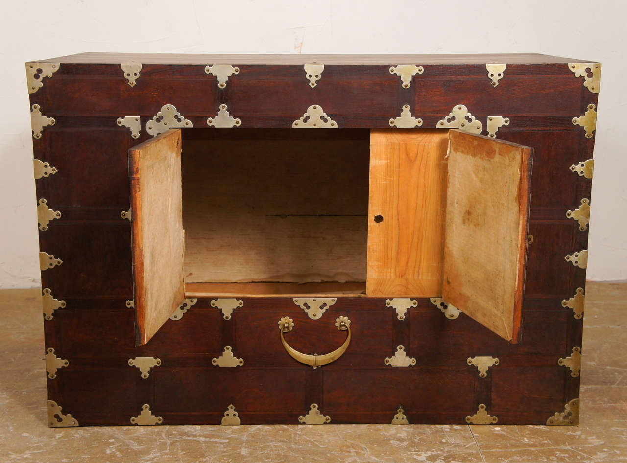 Chinese Chest with Brass Fittings In Good Condition In Sheffield, MA
