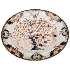 19th C. Derby Imari Decorated Massive Well And Tree Platter 7