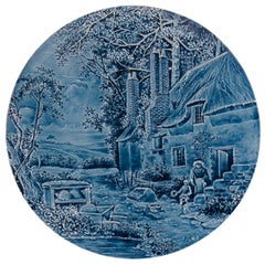 Signed Burmantoft's Country Cottage Faience Plaque