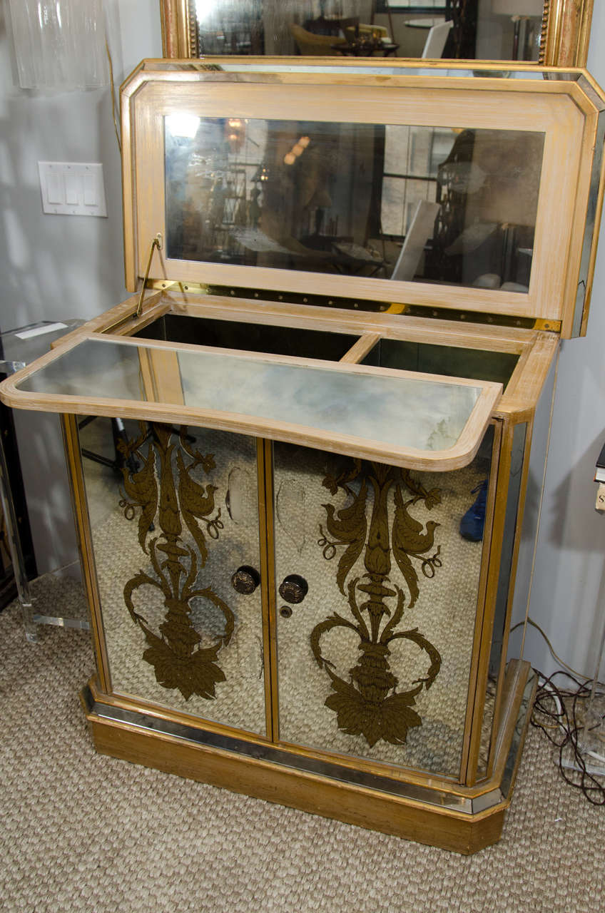 A Mirrored Bar Cabinet 1
