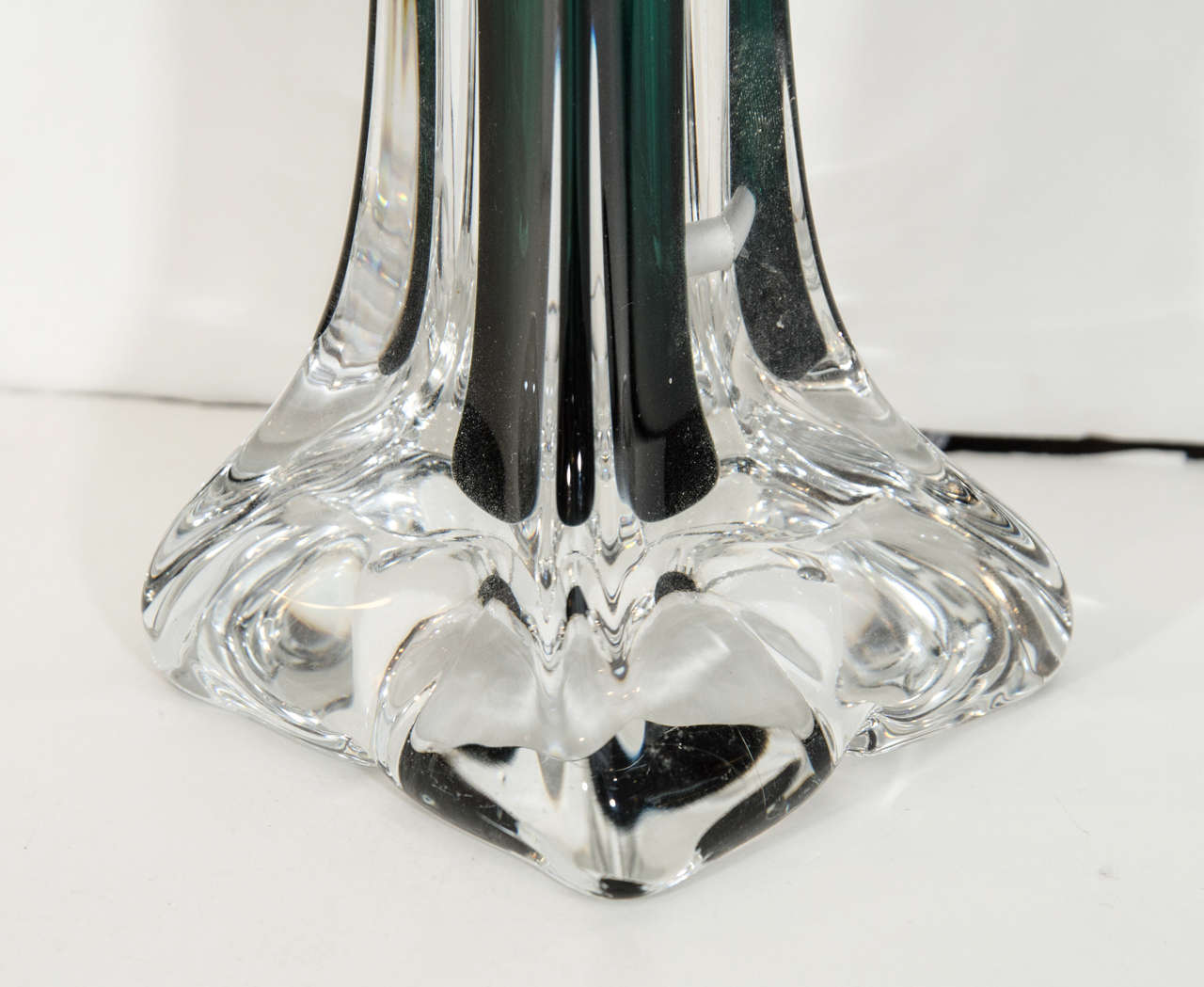 Mid-20th Century A Pair Of Flygsfors Crystal Lamps