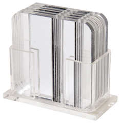 Set of Chic Modernist Lucite Coasters