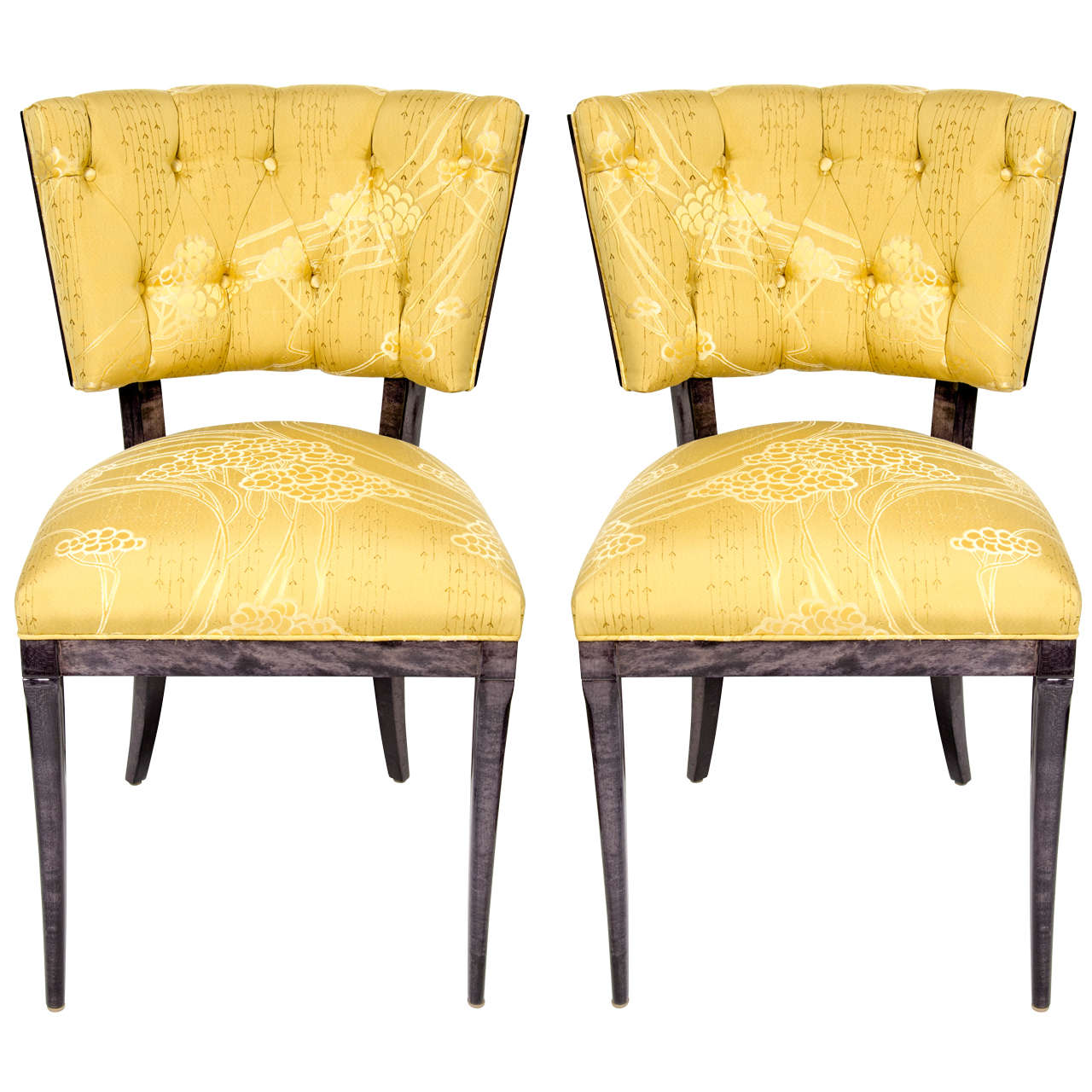 Pair of Mid-Century Klismos Style Chairs in the Manner of Billy Haines