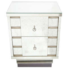 Glamorous Hollywood Two Drawer Mirrored Chest
