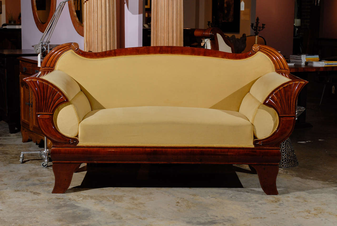 Mahogany Biedermeier Sofa, Germany, circa 1830
85 x 29 x 44.5
seat height 22.25