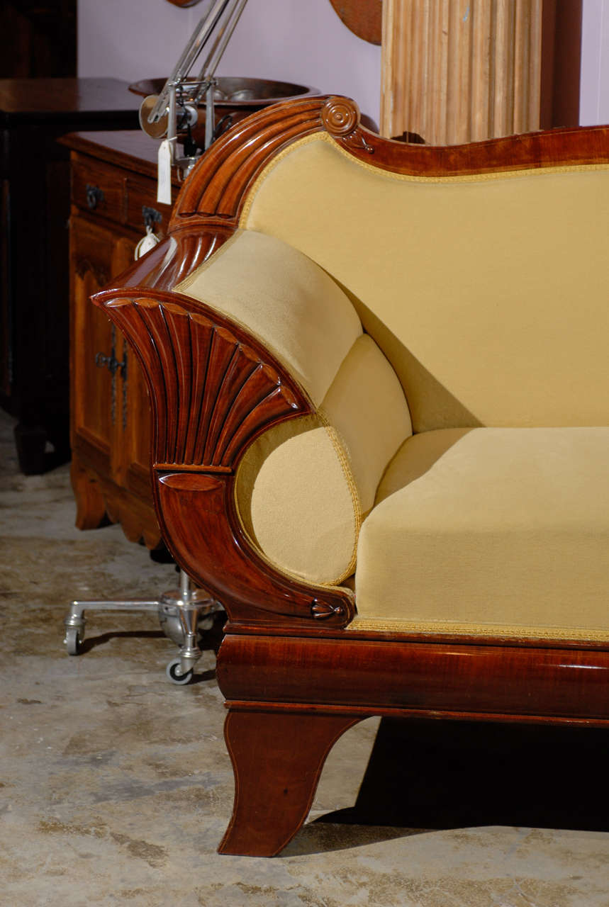 19th Century Mahogany Biedermeier Sofa
