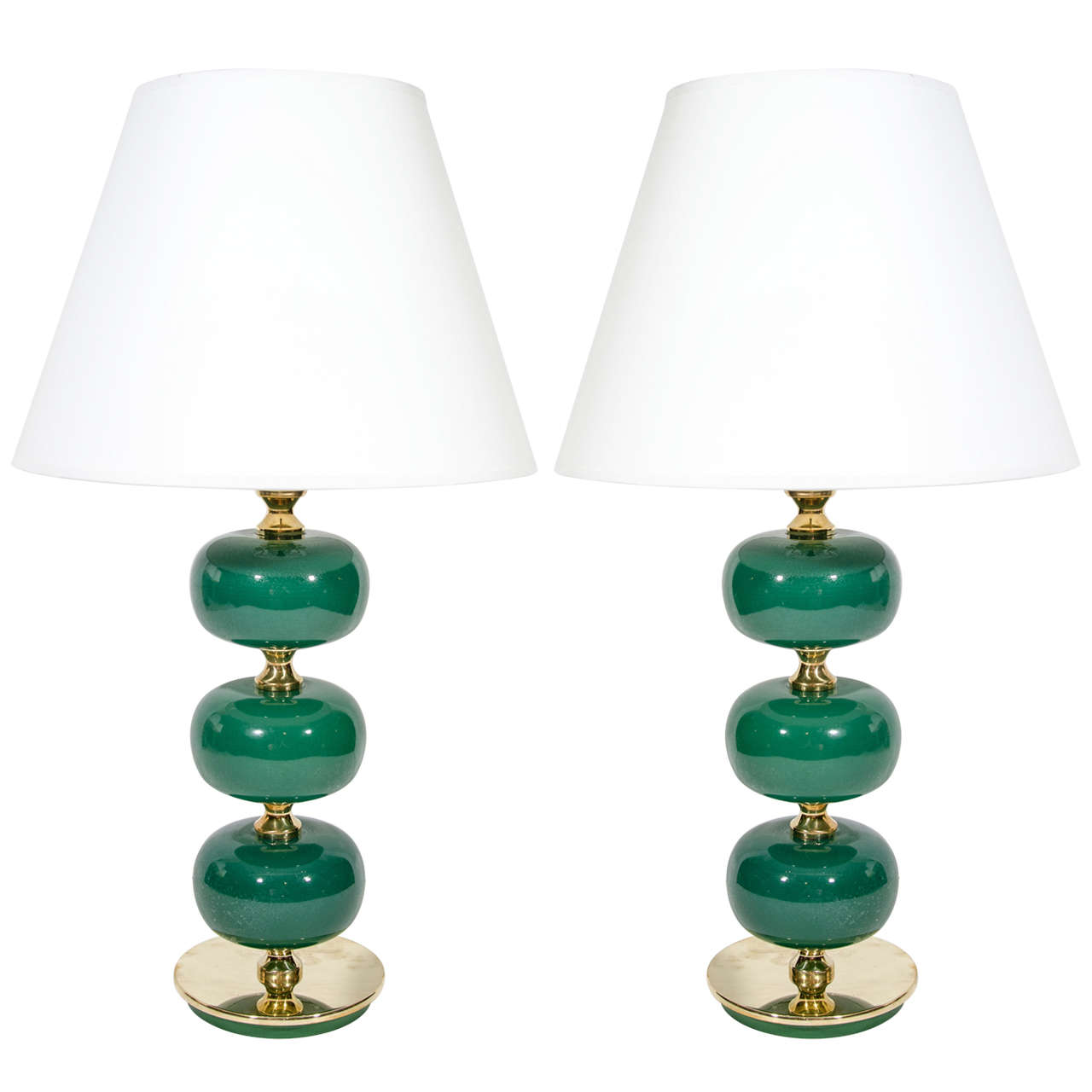 A Pair of Swedish Vintage Glass Lamps, 1960s/70s