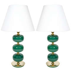 A Pair of Swedish Vintage Glass Lamps, 1960s/70s