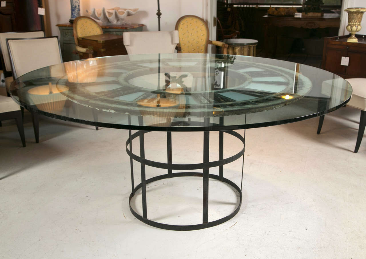 Dining Table Made from 19th Century Clock For Sale 5