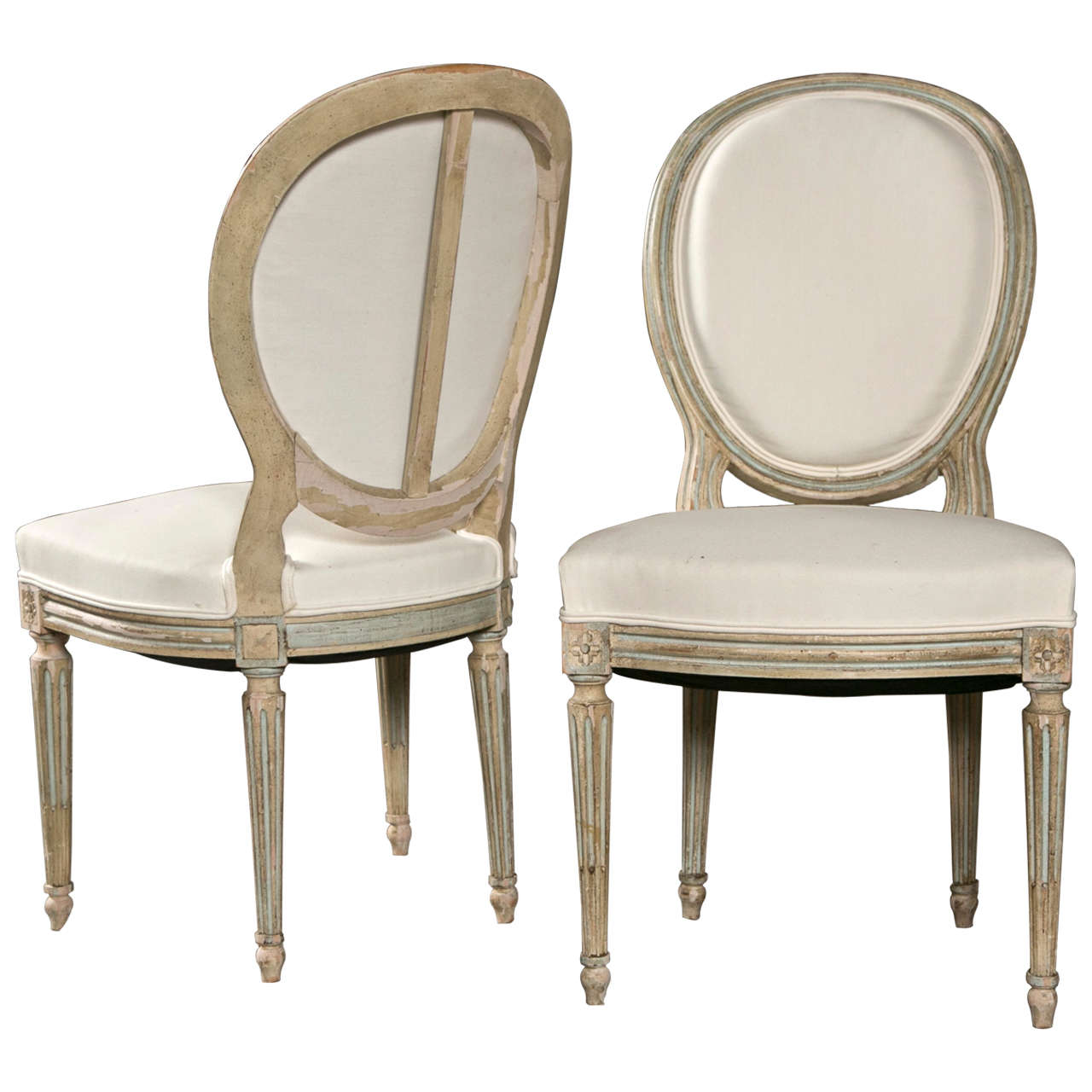 Pair of Vintage French Style Side Chairs For Sale
