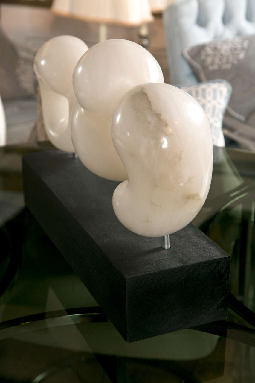 Contemporary Alabaster Sculpture In Excellent Condition For Sale In Stamford, CT
