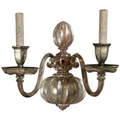 Set of Eight Silver Plated Caldwell Sconces