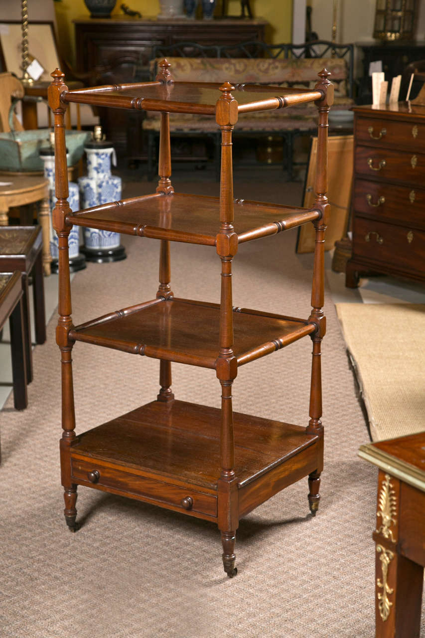 English Etagere with Drawer For Sale 2