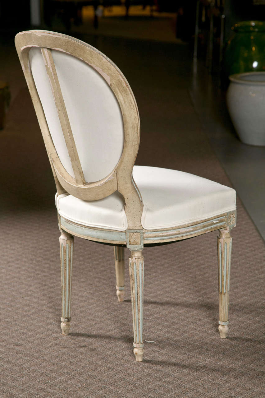 Pair of Vintage French Style Side Chairs For Sale at 1stDibs