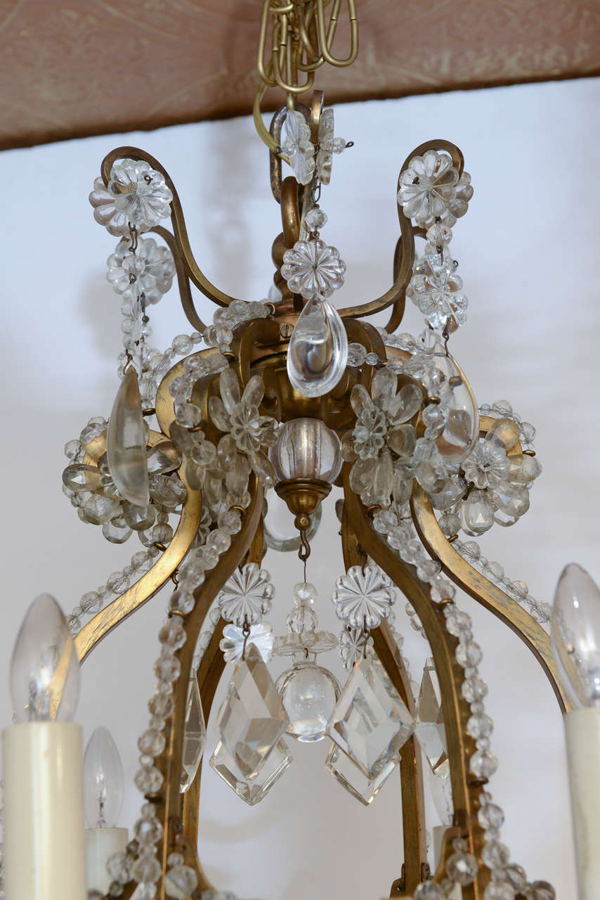 Late 19th Century Gilded Brass Six-light Chandelier 3