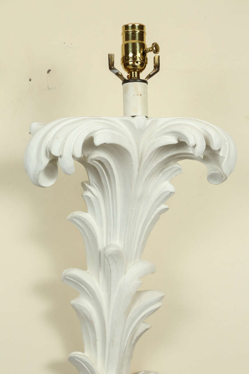 American Pair of plaster leaf sconces