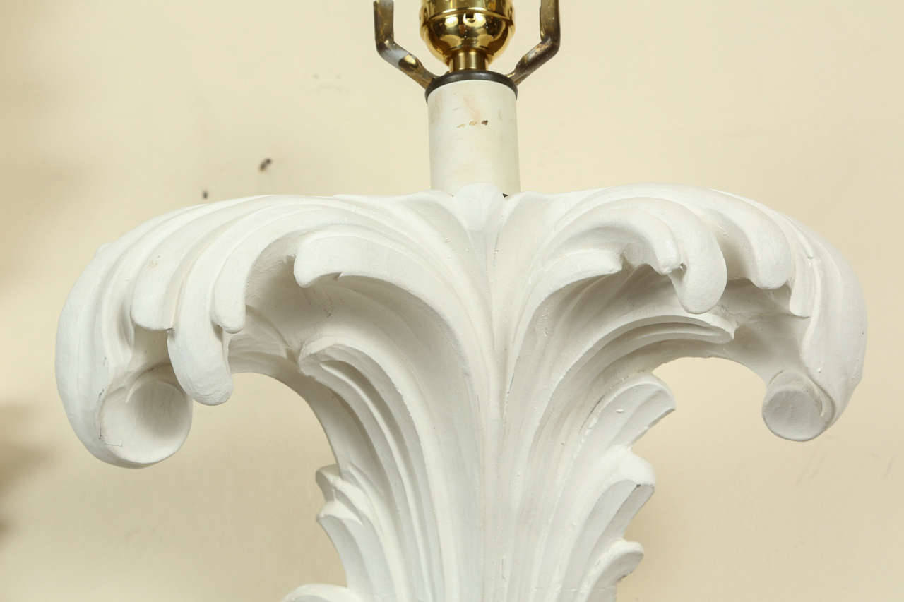 Pair of plaster leaf sconces 1