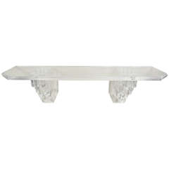 Sculptural Lucite Wall Console