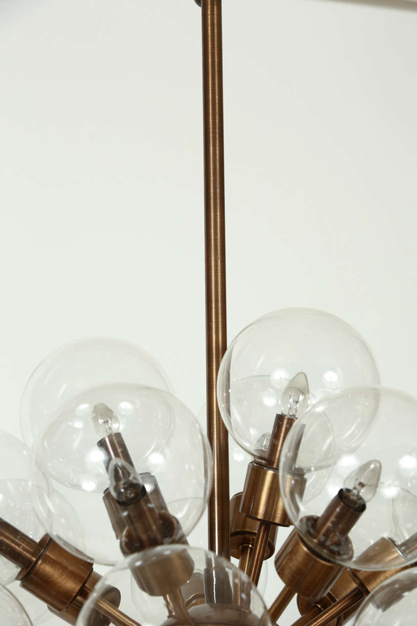 Late 20th Century Rare custom bronze Sputnik by Lightolier