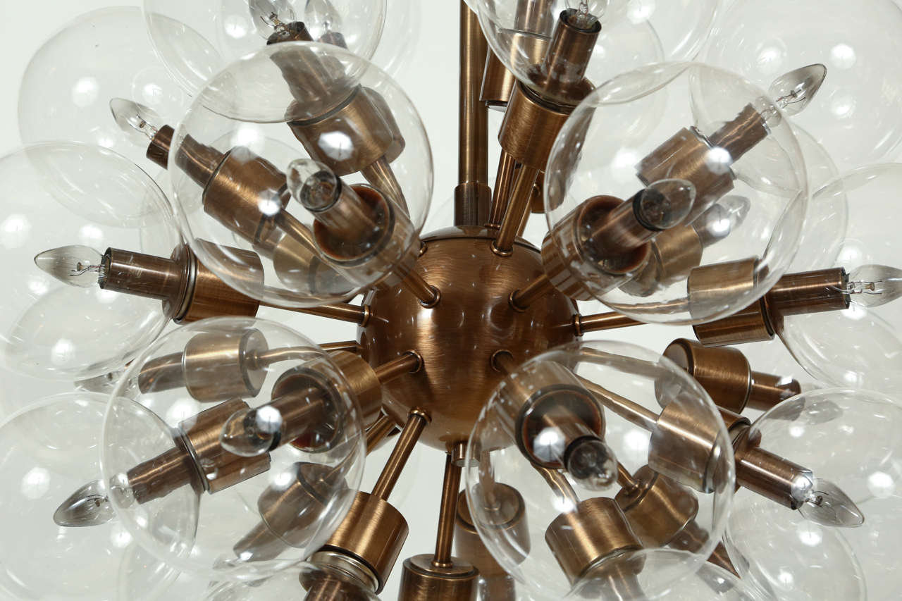Rare custom bronze Sputnik by Lightolier 3