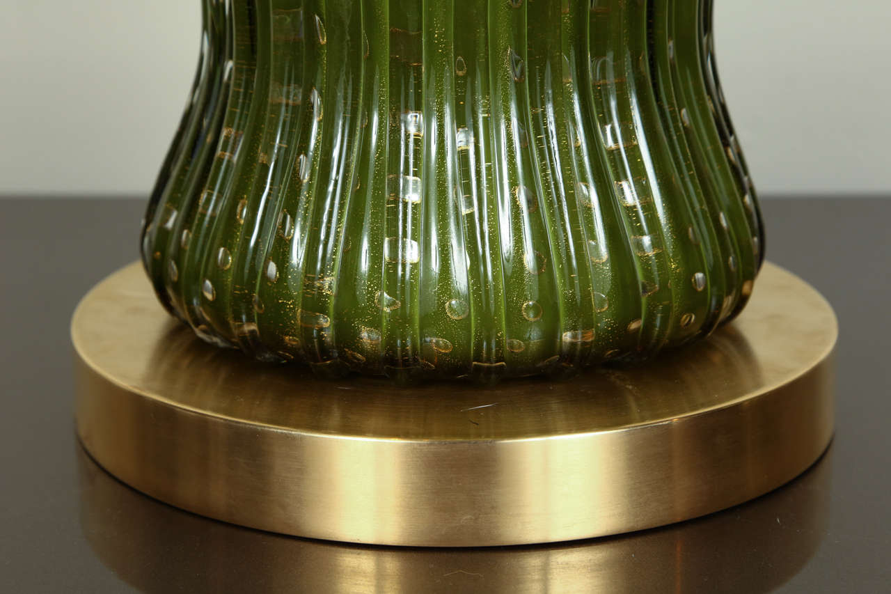 Spectacular Pair of Barovier Murano Glass Lamps 1