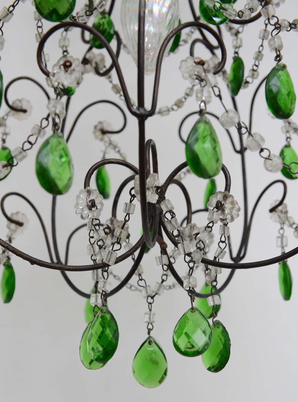 Small italian Chandelier In Good Condition For Sale In West Palm Beach, FL