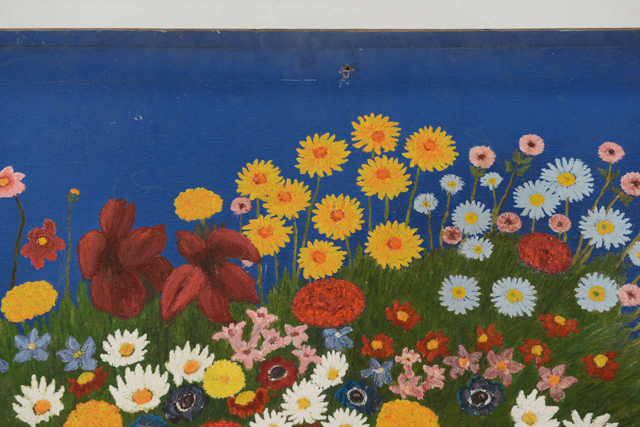 Folk Painting of Flowers #1 For Sale 1