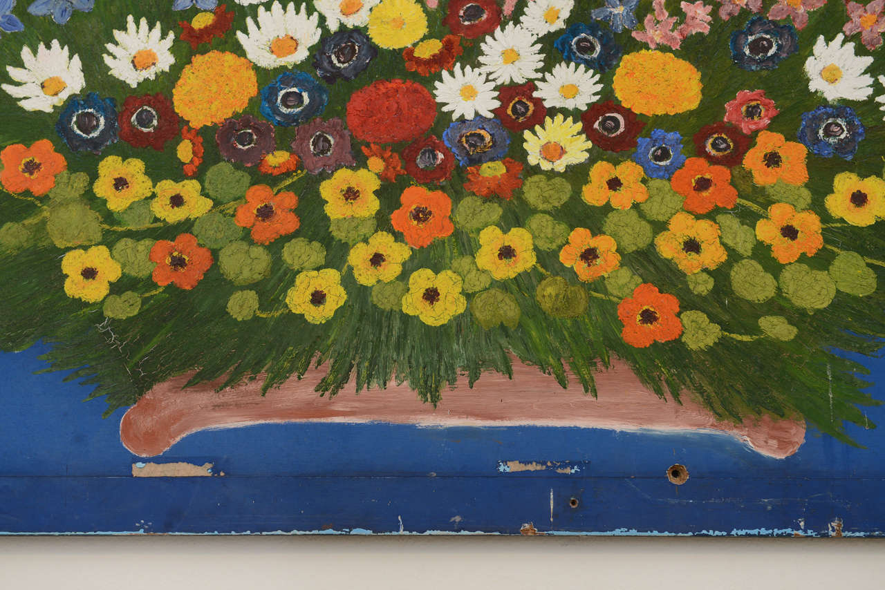 Folk Painting of Flowers #1 For Sale 2