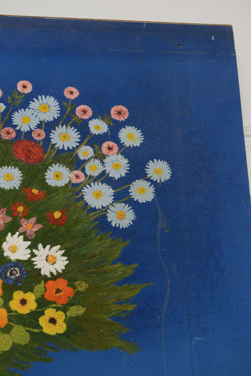 Folk Painting of Flowers #1 For Sale 3