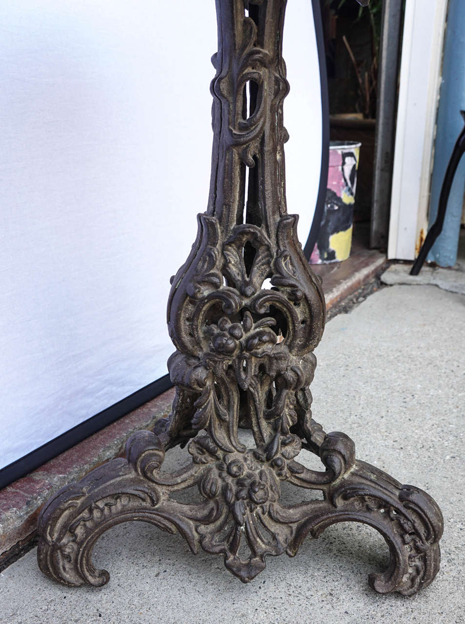 Midcentury Ornate Iron Table 3