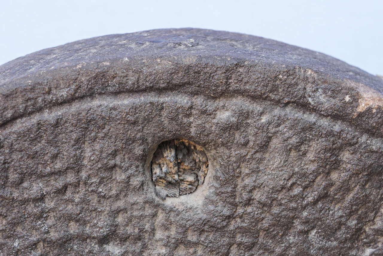 19th Century Millstone on a stand In Excellent Condition For Sale In Hudson, NY