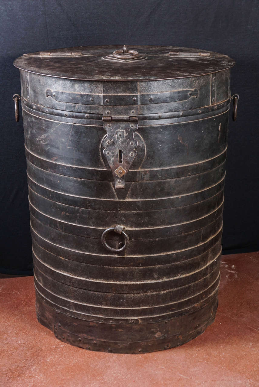 Midcentury Iron Industrial Storage Container