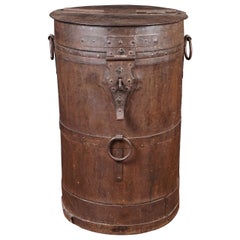 Midcentury Iron Industrial Storage Container