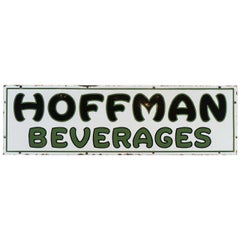 Retro Rare Hoffman Beverages Porcelain Sign