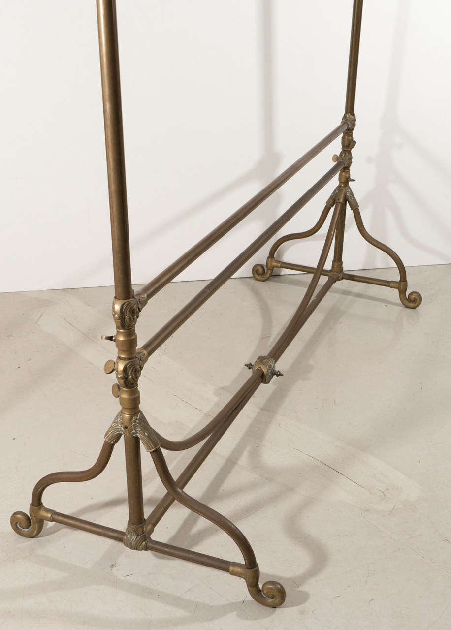 Wegmo Deco Brass Clothing Rack, 3 Rue Quituot, Lyon, France For Sale at