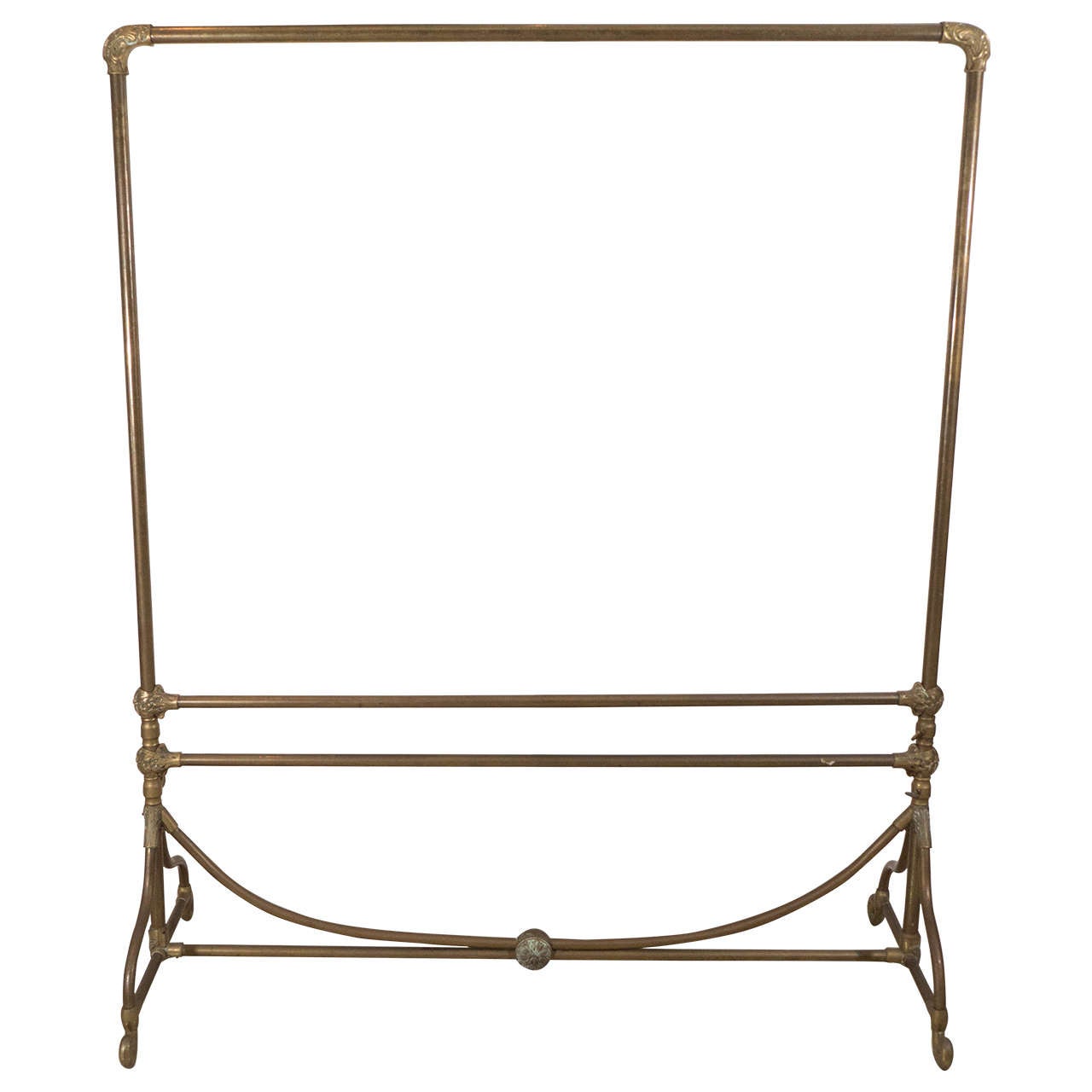 Wegmo Deco Brass Clothing Rack, 3 Rue Quituot, Lyon, France For Sale at