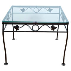 Black Wrought Iron Side Table