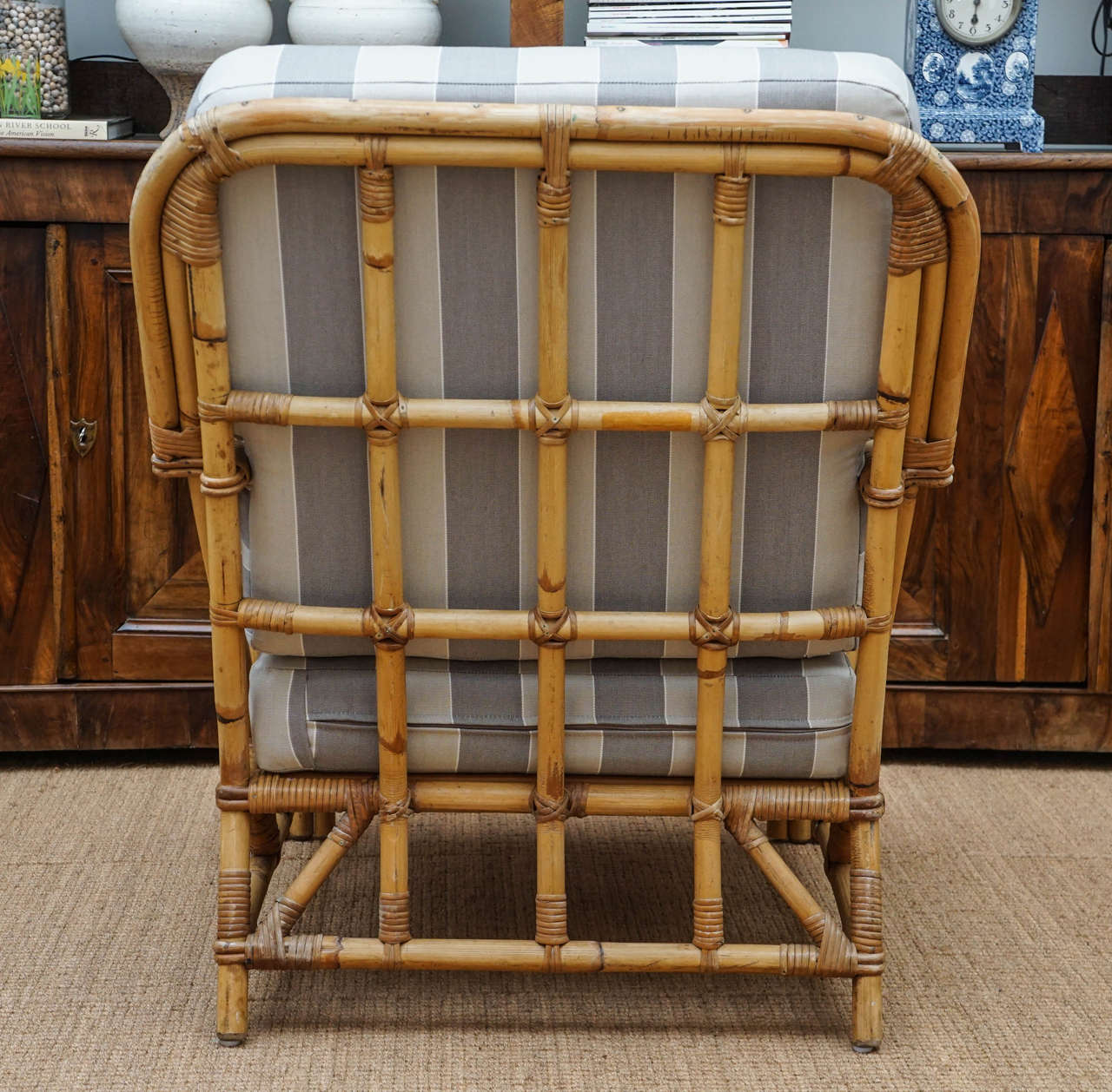 Vintage Rattan Armchair at 1stDibs