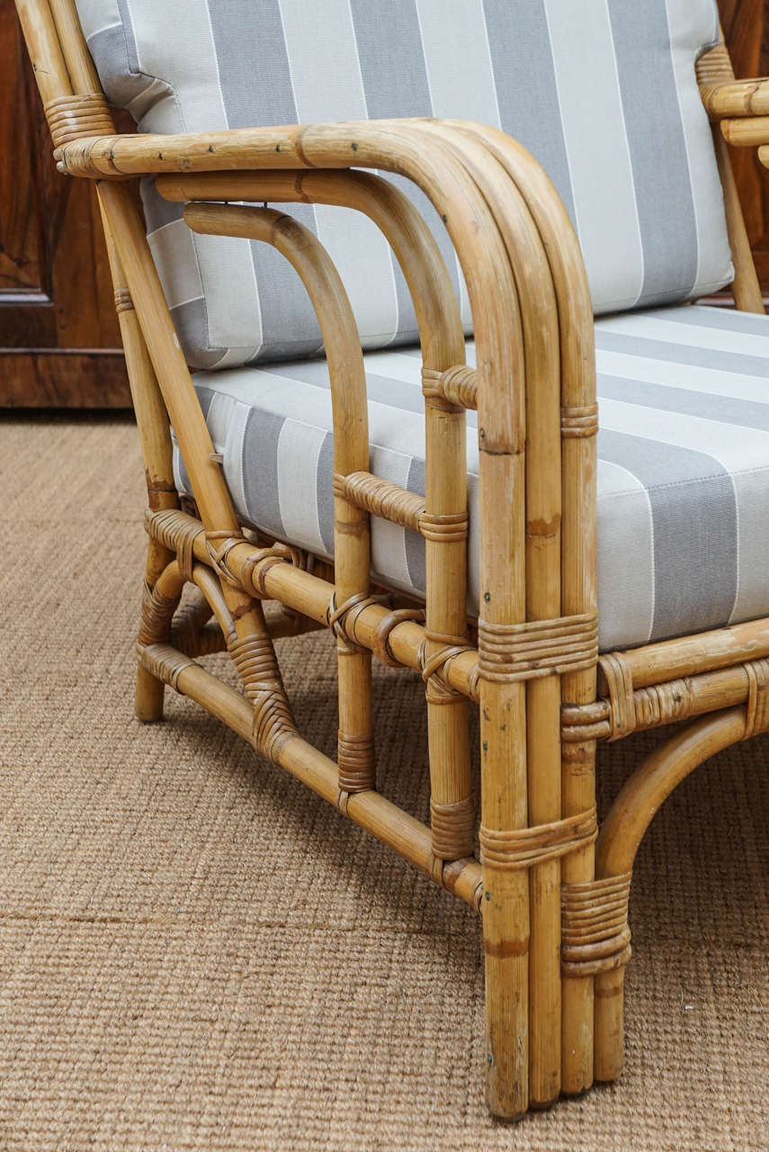 Vintage Rattan Armchair at 1stDibs