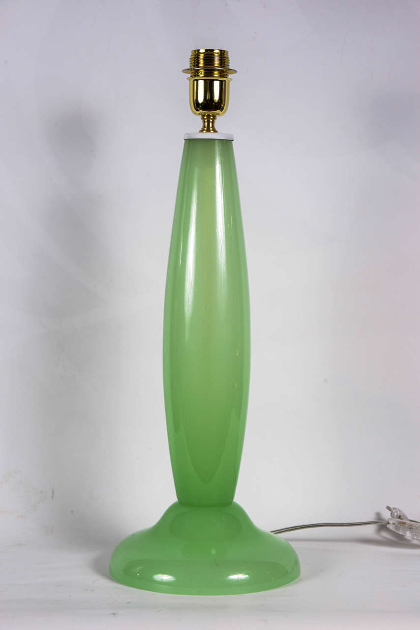 Pair of table lamps in Murano glass by Cenedese .