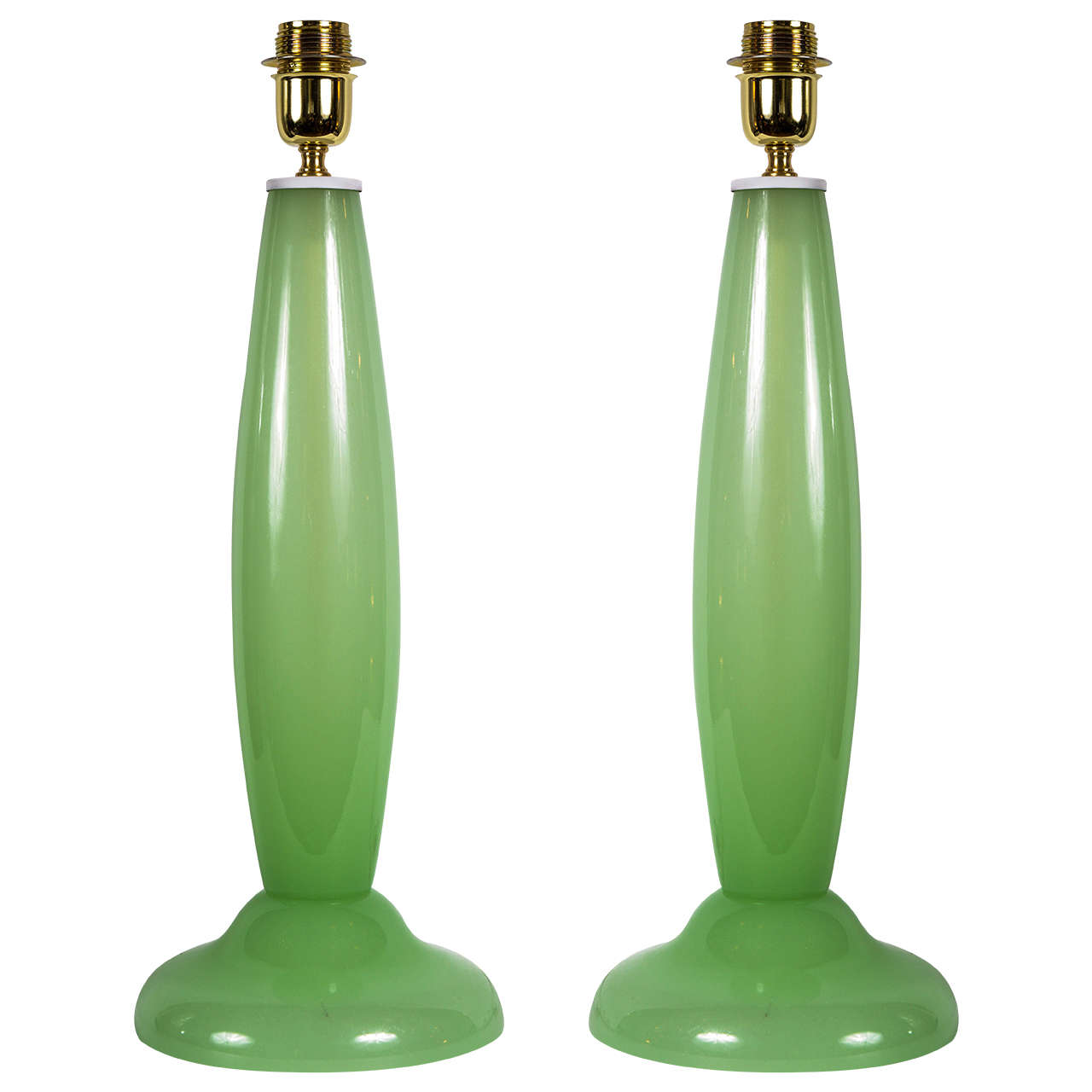 Pair of Table Lamps in Murano Glass by Cenedese