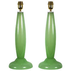 Pair of Table Lamps in Murano Glass by Cenedese