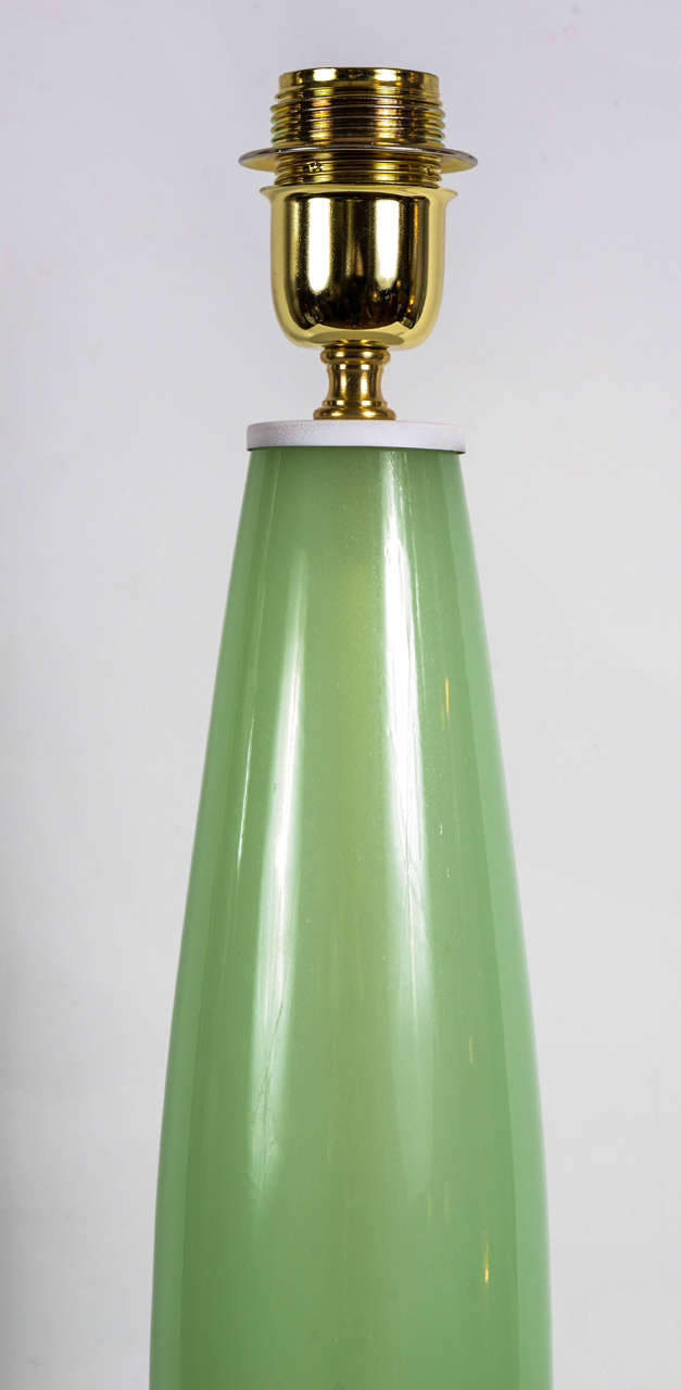 Italian Pair of Table Lamps in Murano Glass by Cenedese