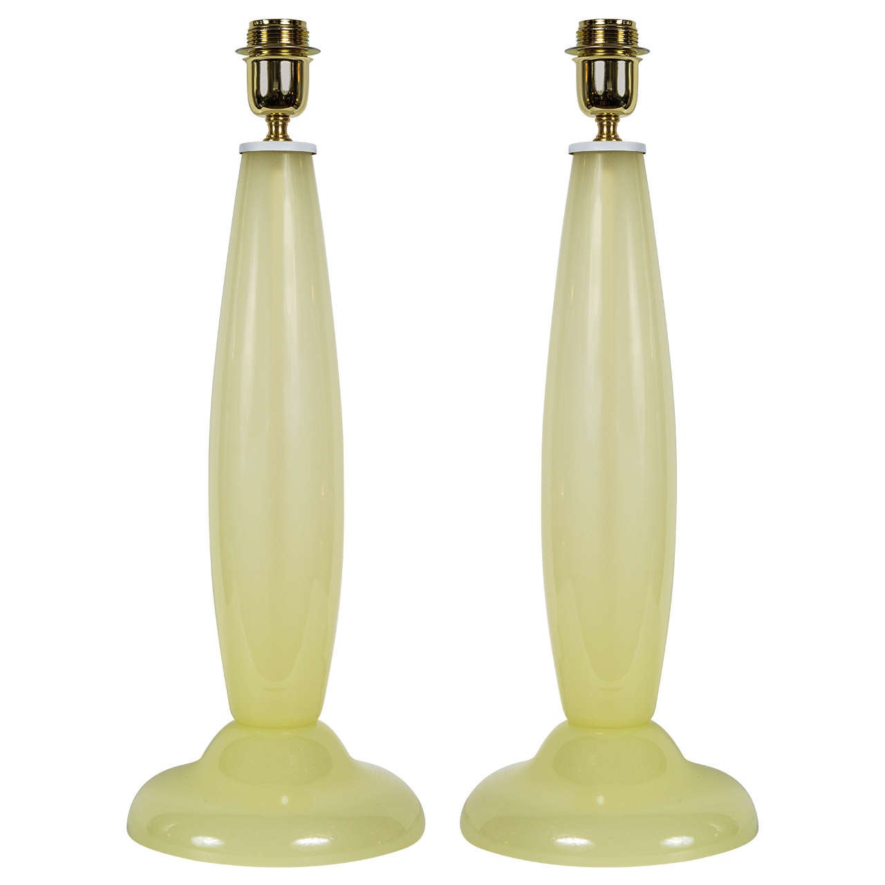 Pair of Table Lamps in Murano Glass by Cenedese