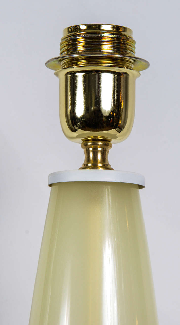 Italian Pair of Table Lamps in Murano Glass by Cenedese